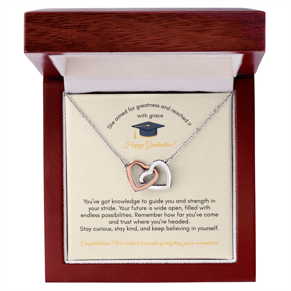 Graduation | You've  Got Knowledge | Interlocking Hearts Necklace