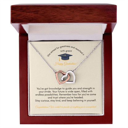 Graduation | You've  Got Knowledge | Interlocking Hearts Necklace