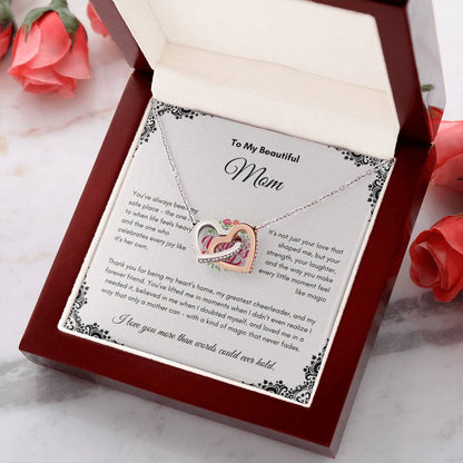 Mother's Day | To My Beautiful Mom | Interlocking Hearts Necklace