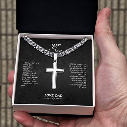 A Little bit Stronger | Cuban Link Chain with Artisan Cross