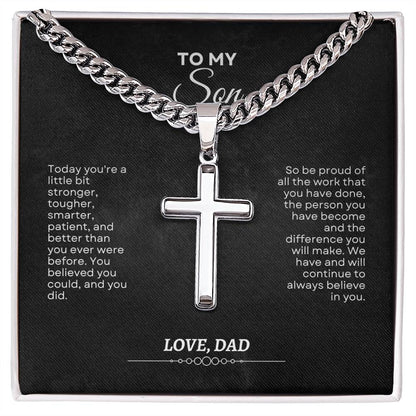 A Little bit Stronger | Cuban Link Chain with Artisan Cross