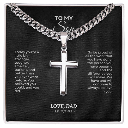 A Little bit Stronger | Cuban Link Chain with Artisan Cross