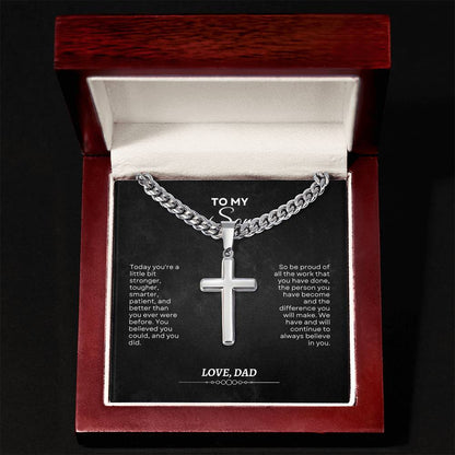 A Little bit Stronger | Cuban Link Chain with Artisan Cross