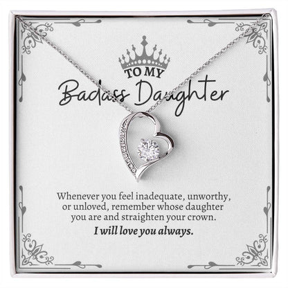 To My Daughter | Whenever You Feel Inadequate, Unworthy Or Unloved | Forever Love Necklace