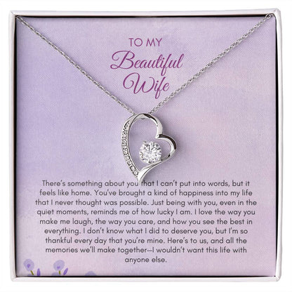 To My Wife | There's Something About You That I Can't Put In Words | Forever Love Necklace