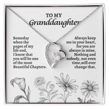 To My GrandDaughter | Someday When The Pages of My Life End | Forever Love Necklace