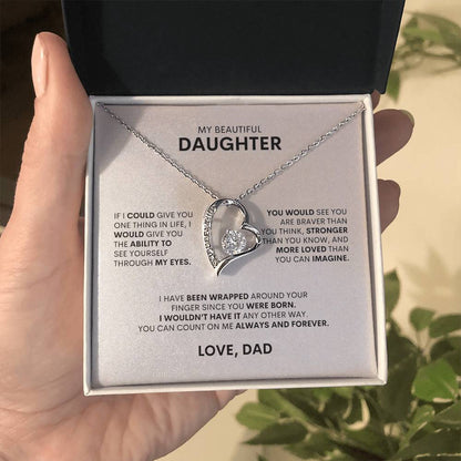 To My Daughter | If I Could Give You One Thing In Life | Forever Love Necklace
