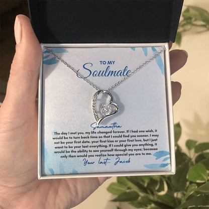 To My Soulmate | The Day I Met You | Forever Love Necklace
