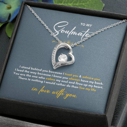 To My Soulmate | I Stand Behind You | Forever Love Necklace