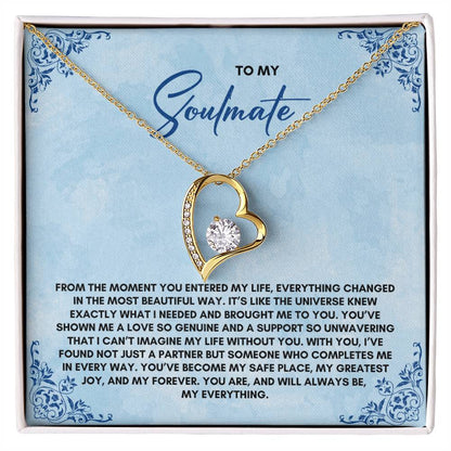 To My Soulmate | From The Moment You Entered| Forever Love Necklace