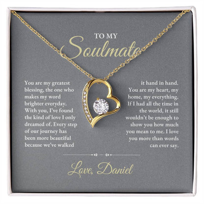 To My Soulmate | You Are My Greatest | Forever Love Necklace