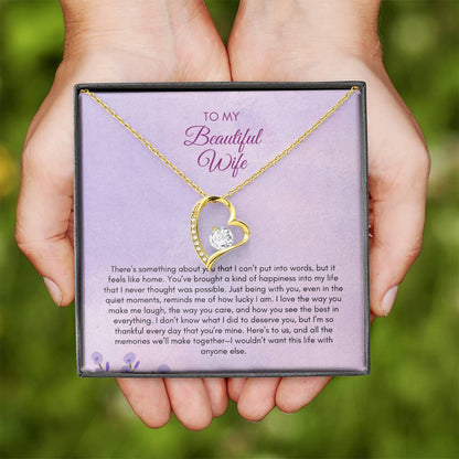 To My Wife | There's Something About You That I Can't Put In Words | Forever Love Necklace