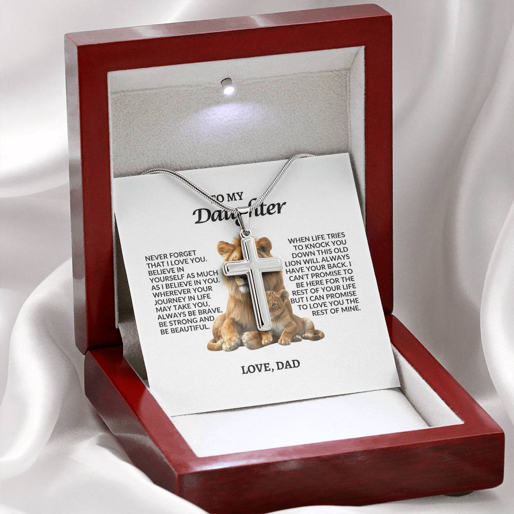 To My Daughter | Never Forget That I love You | Artisan Cross Necklace