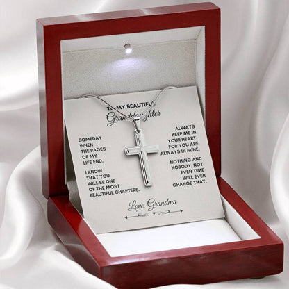 To My Granddaughter |Someday When The Pages Of My Life End  | Artisan Cross Necklace