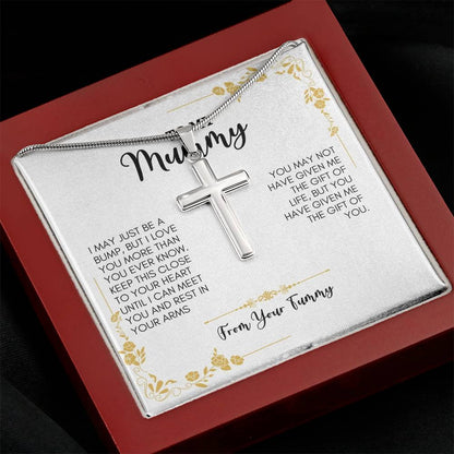 To My Mom | I May Just Be | Artisan Cross Necklace