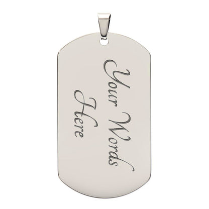 My Son | Never give up - Dog tag