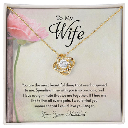 My Wife | Spend time with you - Love Knot Necklace